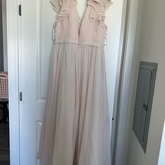 Azazie Suneeta Bridesmaid Dress Rose Petal Size A20 - Picture 2 of 3